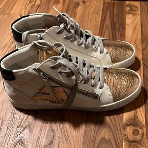 Dolce vita, fun metallic neutral sneakers